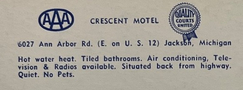 Colonial Inn (Crescent Motel) - Vintage Postcad